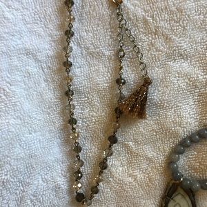 Anthropology beaded choker with clasp